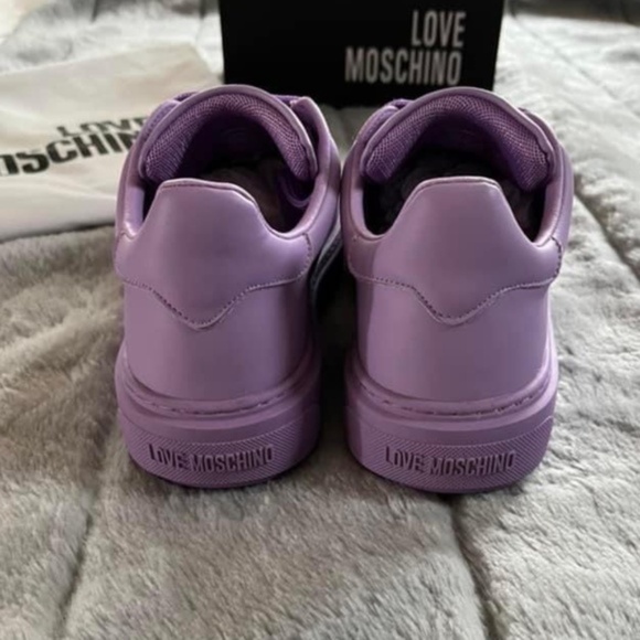 MOSCHINO Calfskin Bold Love Sneakers - Picture 11 of 15